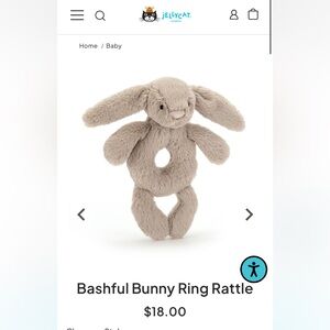 Bashful Bunny Ring Rattle